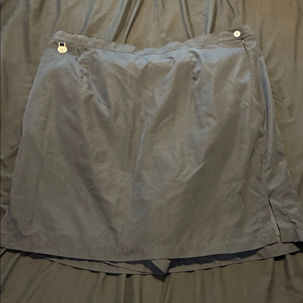 Black Skirt with Button Details